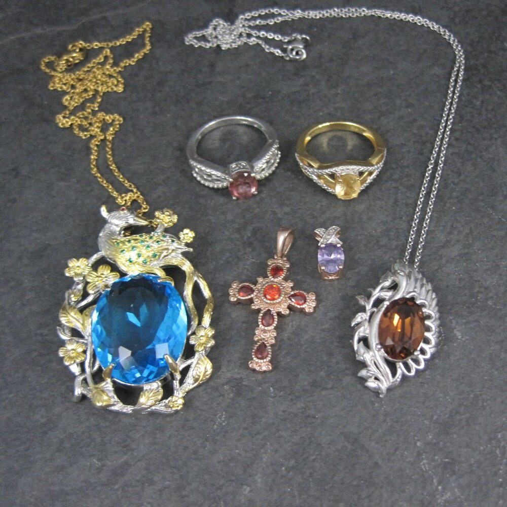 Jewelry Lot Pendants Necklaces Rings